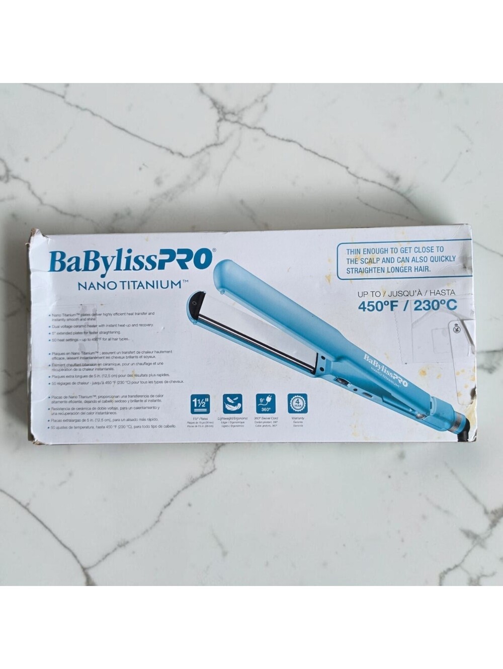 BaBylissPRO Nano Titanium Ionic Straightening Iron